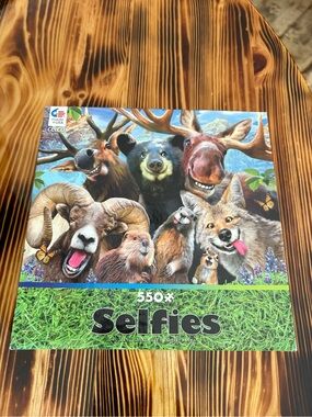 Selfies 550 Pc Jigsaw Puzzle - Animals, Moose, Bear, Wolf, Squirrel Ceaco EUC